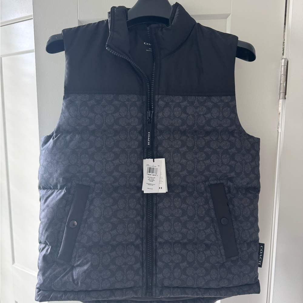 Coach Black Puffer Vest